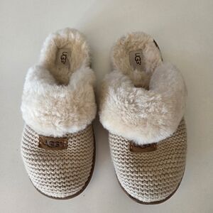 UGG Beige Knit Slippers